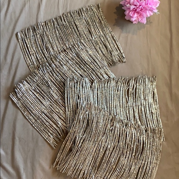 Z Gallerie Dining Wood Twig Glitter Placemats Set Of Four Poshmark